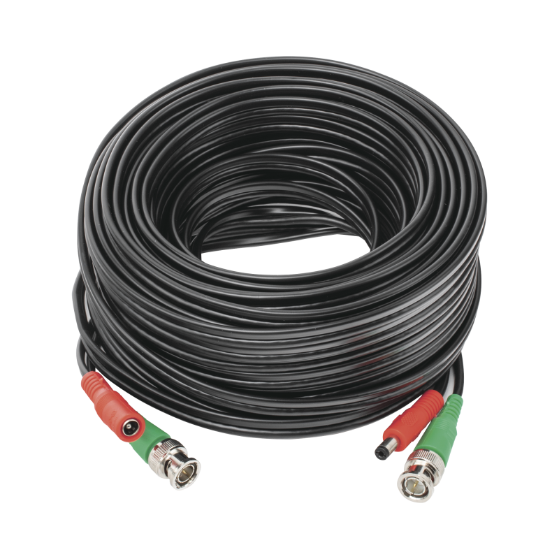 Cable coaxial ( BNC RG59 ) + Alimentación / SIAMÉS / 20 Metros / 100 % COBRE / Para Cámaras 4K  / Uso interior y exterior