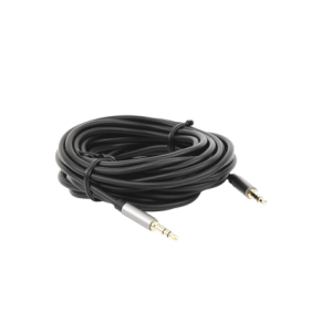 Cable Auxiliar 5 Metros / Conector 3.5mm a 3.5mm / Macho a Macho / Cubierta de TPE / Carcasa de Aluminio / Color