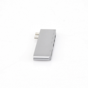 HUB USB-C (Thunderbolt 3) 6 en 2 | 3 Puertos USB3.0 | 1 USB-C (PD 100W) | Transferencia de Video y Datos | Memoria SD+ Micro SD (TF) Uso Simultáneo | Multifuncional para MacBook Pro/Air | Carcasa de Aluminio.