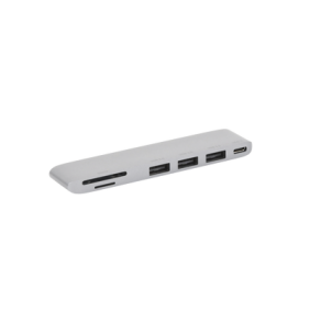 HUB USB-C (Thunderbolt 3) Multifuncional para MacBook Pro/Air / 3 Puertos USB3.0 + Memoria SD+TF (Uso Simultáneo) + 1 USB-C (PD