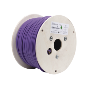 Bobina de Cable Blindado F/UTP de 4 Pares, Z-MAX, Cat6A, Soporte de Aplicaciones 10GBase-T, LS0H (Libre de Gases Toxicos), Color Violeta, 305m