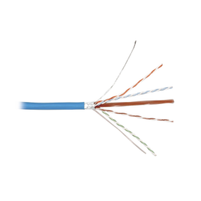 Bobina de Cable Blindado F/UTP de 4 Pares, Z-MAX, Cat6A, Soporte de Aplicaciones 10GBase-T, CMR (Riser), Color Azul,