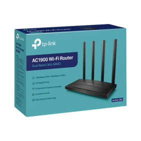 Router inalámbrico WiFi 5 ac / Wave 2 MU-MIMO 3x3 1900 Mbps / Doble Banda 2.4 y 5 GHz / 1 puerto WAN 10/100/1000 Mbps / 4 puertos LAN 10/100/1000 Mbps / Tecnología Smart Connect / Compatible con EasyMesh