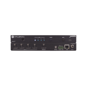 Atlona JunoX™ Switch HDMI 4K UHD HDR 4x1 / Conmutación Automática, Compatible HDCP 2.2, Funciones de Gestión EDID, Canal ARC y Salida TOSLINK.