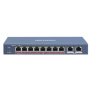 Switch PoE+ / No Administrable / 7 Puertos 10/100 Mbps PoE+(30 W) / 1 Puerto 100 Mbps PoE++ (60 W) / 2 Puertos 10/100/1000 Mbps