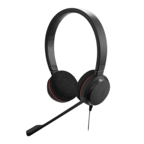 Jabra Evolve 20 DUO con conexión USB, micrófono con cancelación de ruido de ultima generación, configuración Plug and Play (4999-829-209) 