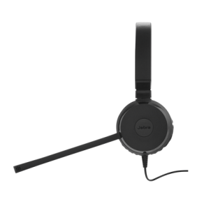 Jabra Evolve 30 Duo con conexión USB / 3.5mm, micrófono con cancelación de ruido y controlador en el cable con botones e