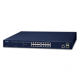 Switch Administrable Capa 2 de 16 Puertos 10/100/1000T con 2 Puertos SFP 100/1000BASE-X 