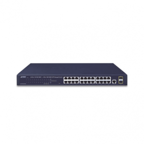Switch Administrable Capa 2 de 24 Puertos Gigabit 10/100/1000T, 2 Puertos SFP 100/1000X , Cuenta con una Interfaz de