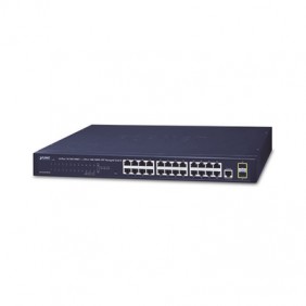 Switch Administrable Capa 2 de 24 Puertos Gigabit 10/100/1000T, 2 Puertos SFP 100/1000X , Cuenta con una Interfaz de