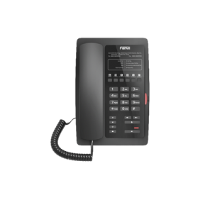 Teléfono IP para Hotelería, profesional con 6 teclas programables para servicio rápido (Hotline), plantilla personalizable con PoE 