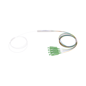 Splitter (Divisor Óptico) tipo PLC, de 1x4, conectores SC/APC de
