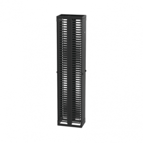 Organizador Vertical PatchRunner™, Doble (Frontal y Posterior), Para Rack Abierto de 45 Unidades, 12in de Ancho, Color Negro