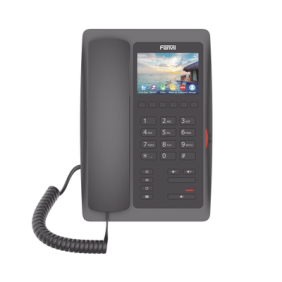 (H5W Color Negro)Teléfono IP WiFi para Hotelería, profesional de gama alta con pantalla LCD de 3.5 pulgadas a color, 6 teclas programables para servicio rápido (Hotline) PoE 