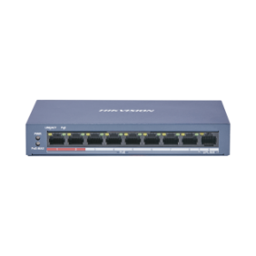 Switch PoE+ / No Administrable / 8 Puertos 10/100 Mbps PoE+ / 1 Puerto 100 Mbps Uplink / PoE hasta 250 metros / 60