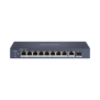 Switch PoE+ / No Administrable / 6 Puertos 10/100/1000 Mbps PoE+ / 2 Puertos 1000 PoE++(90 W) / 1 Puerto 1000 Mbps Uplink + 1 Puerto SFP / PoE hasta 250 Metros /  110 Watts 