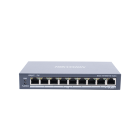 Switch Monitoreable PoE+ / 8 puertos 100 Mbps PoE+ / 1 puerto 1000 Mbps de Uplink / PoE hasta 300 Metros / Conexión Remota desde Hik-ParnerPro / 110 W