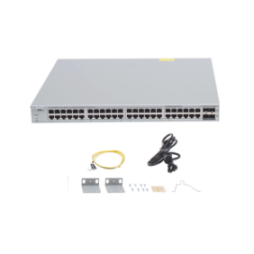 Switch Administrable PoE Capa 2+ Plus, con 48 puertos Gigabit PoE 802.3af/at + 4 SFP+ para fibra 10Gb, gestión gratuita desde la nube, 370w