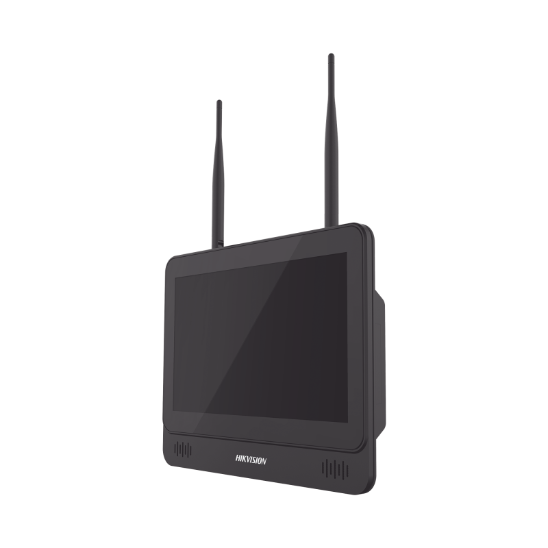 NVR 4 Megapixel / Pantalla LCD 11.6" / 4 canales IP / 1 Bahía de Disco Duro / 2 Antenas Wi-Fi / Salida de Vídeo Full