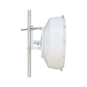 Antena direccional de alta resistencia, Ganancia 30 dBi, (4.9 -6.4 GHz), Plato hondo para mayor inmunidad al ruido, Conectores N-Hembra, Montaje incluido.