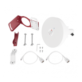 Antena Tipo Horn de 30 °, 19 dBi, 4.9-6.5 GHz, Ideal para ambientes de alto ruido,  Tipo de conector N-Hembra, con montaje y jumpers incluidos 