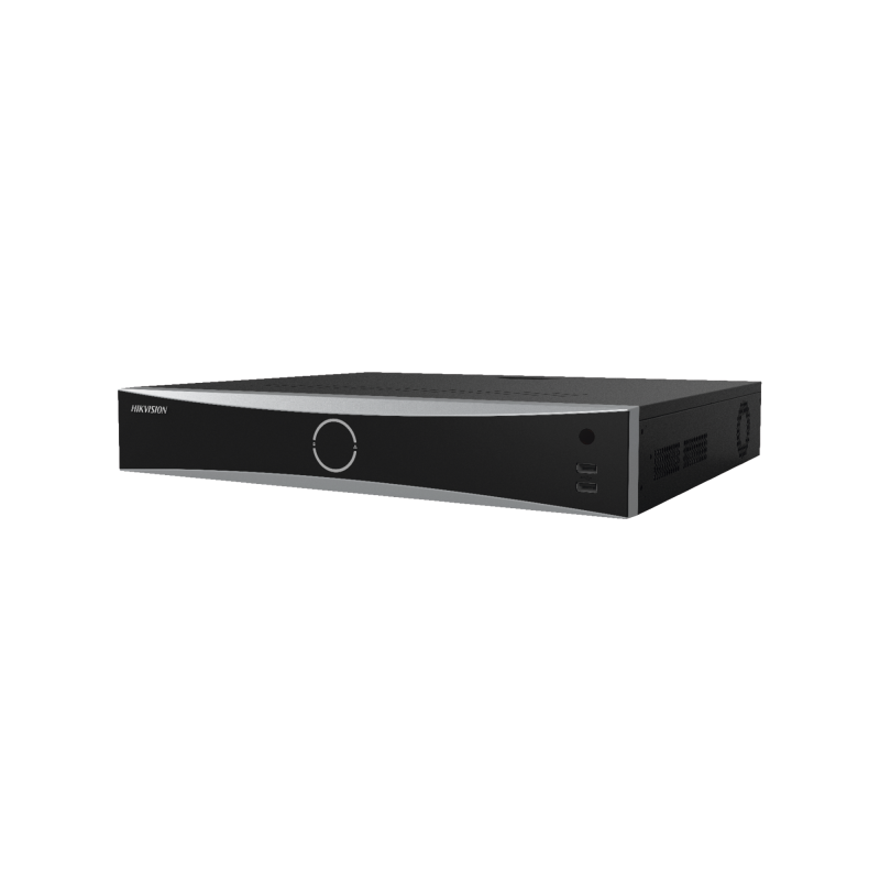 NVR 12 Megapixel (4K) / 32 canales IP / AcuSense (Evita Falsas Alarmas) / Reconocimiento Facial / 4 Bahías de Disco Duro /  HDMI en 4K / Alarmas I/O