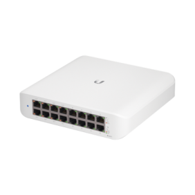 Switch UniFi Lite Administrable PoE de 16 Puertos 10/100/1000 Mbps (8 puertos 802.3af/at), 45 W 