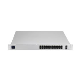 UniFi Switch USW-Pro-24-POE Gen2, con funciones capa 3, de 24 puertos PoE 802.3at/bt + 2 puertos 1/10G SFP+, 400W, pantalla