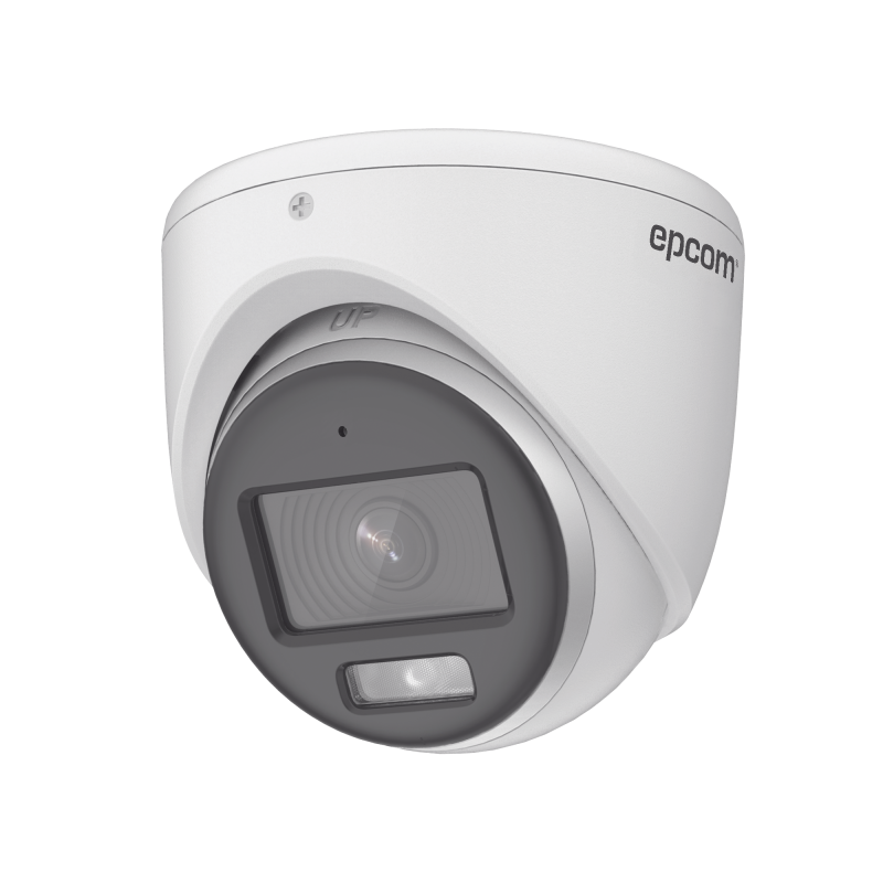 [ColorVu] Turret TURBOHD 3K (5 Megapixel) / Lente 2.8 mm / Micrófono Integrado / Imagen a Color 24/7 / 20 mts Luz Blanca / Exterior IP67 / dWDR / 4 Tecnologías