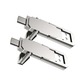 Kit de 2 Memorias USB Dual de 128GB / USB-C y USB-A / Transferencia de Alta Velocidad / Metálica / Compatible con Dispositivos