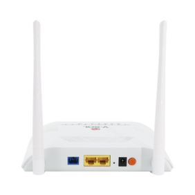 ONU Dual G/EPON con Wi-Fi en 2.4 GHz + 1 puerto LAN Gigabit +  1 puerto LAN Fast Ethernet, hasta 300 Mbps vía inalámbrico