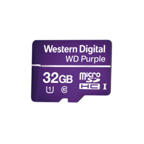 Memoria microSD de 32GB PURPLE, Especializada Para Videovigilancia, 10 VECES MAYOR DURACIÓN, 3 AÑOS DE