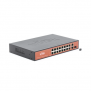 Switch PoE (802.3af/at/bt) / No administrable de largo alcance / Hasta 250m / 16 x 10/100Mbps (PoE) + 2 x 100/1000Mbps + 1 x SFP / 200 W