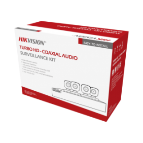 Kit TurboHD 1080p / DVR 4 canales / 4 Cámaras Bala ColorVu / Fuente de Poder / Accesorios de Instala