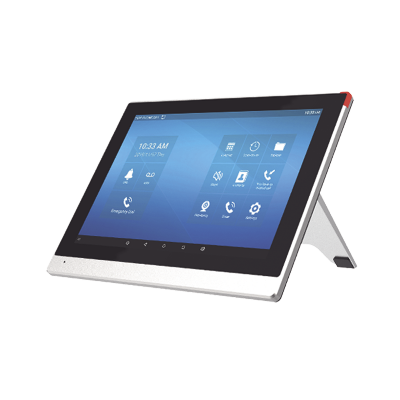 Monitor IP/SIP para interior con Android, Wi-Fi, pantalla táctil de 10.1", audio de 2 vías, PoE, 8 interfaces de entrada de alarma.