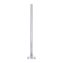 Mástil de 2 metros de 2" Diámetro, con Opresor, Base Soldada . Galvanizado por Inmersión en Caliente.