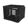 Gabinete de Pared Fijo, Puerta Perforada, con Rack de 19in, 9 Unidades de Rack