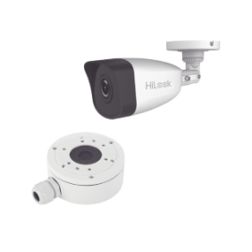 HiLook Series / Bala IP 4 Megapixel / 30 mts IR / Exterior IP67 / PoE / dWDR / Lente 2.8 mm + Caja de conexión DS-1280ZJ-XS