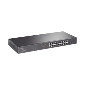 Switch no administrable de 16 puertos 10/100/1000Mbps y PoE af/at, 2 puertos SFP hasta 250W.