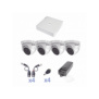 KIT TurboHD 720p / DVR 4 Canales / 4 Cámaras Eyeball 92° visión (exterior) / Transceptores / Conectores / Fuente de Poder