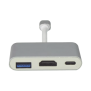 Adaptador Multipuerto USB-C 3.1 A HDMI 4K / USB 3.0 / USB – C /  Alta Velocidad de Transmisión de Datos / Admite Carga Rápida