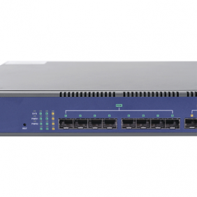 OLT de 8 puertos GPON con 8 puertos Uplink (4 puertos Gigabit Ethernet + 2 puertos SFP + 2 puertos SFP+) hasta 1,024 ONUs