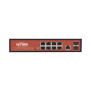 Switch Administrable de 8 puertos Gigabit Ethernet con PoE 802.3 af/at y 24V Pasivo + 2 SFP Gigabit, 150
