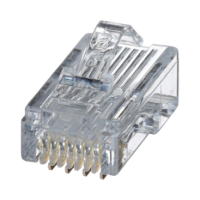 Plug RJ45 Cat5e, Para Cable UTP de Calibres 24-26 AWG, Chapado en Oro de 50 micras, Paquete de 100 p