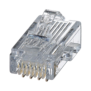 Plug RJ45 Cat5e, Para Cable UTP de Calibres 24-26 AWG, Chapado en Oro de 50 micras, Paquete de 100 piezas