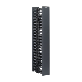 Organizador Vertical NetRunner, Doble (Frontal y Posterior), Para Rack Abierto de 45 Unidades, 4.9in de Ancho, Color