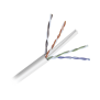 Bobina de cable de 305 metros de cable Cat6 de alto desempeño, super flexible, UL, Cobre, color blanco, para aplicaciones de