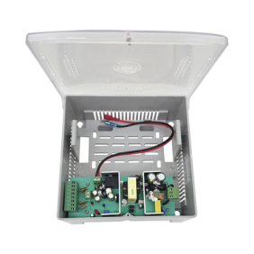 Fuente de Alimentación con Gabinete de 4 Salidas de 11 - 15 Vcc / 5 Amper /  Soporta Batería de Respaldo / Voltaje de Entrada: 96 - 264 Vca / Soporta Protección contra Sobrecorriente de Salida, Protección contra Cortocircuito /