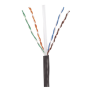 Bobina de Cable UTP de 4 Pares, PanNet, Para Exterior con Gel, Cat6 (23 AWG), Industrial para Climas Extremos, Color Negro, 305 m