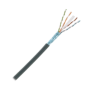 Bobina de Cable Planta Externa con Gel, de 4 pares, Cat6A, Blindado F/UTP, Color Negro, 305m